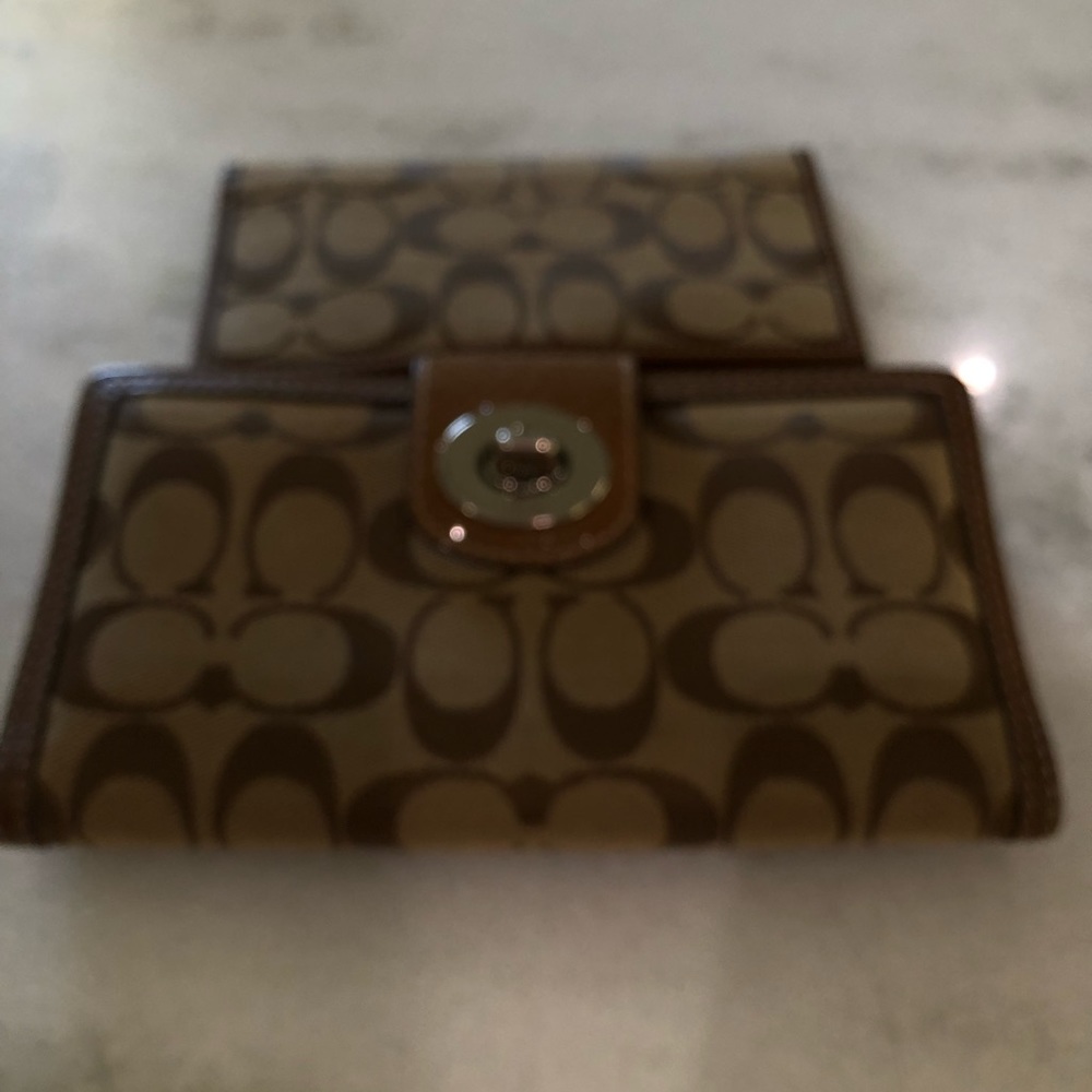 Coach wallet and check book cover.